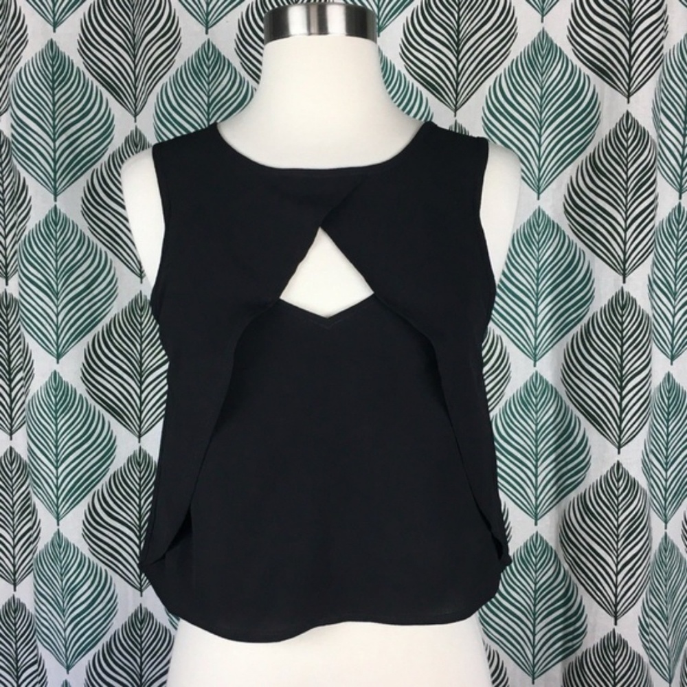 Minkpink black crop top